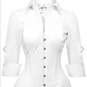 New Corset Story white blouse corset in a 24